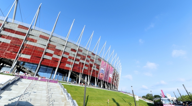 Pomnik Kazimierza Górskiego przed Stadionem Narodowym